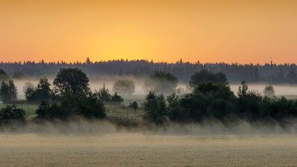 Morning misty on the river. 3