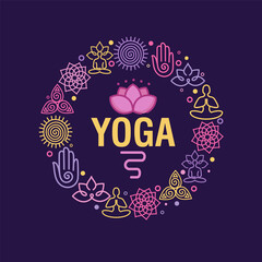 21 june International yoga day web banner EPS10 vector.Meditation Practice Yoga Colorful Fitness Concept. Vector illustration
