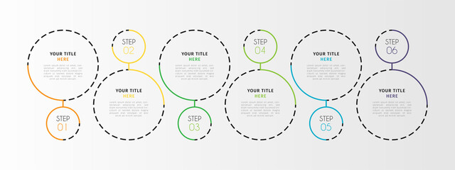 Business infographic element with options, steps, number vector template design
