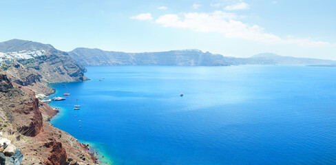 Fototapeta na wymiar Caldera at Oia island Santorini