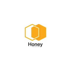 Honey comb logo vector icon concept