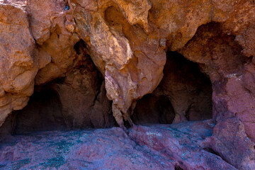 caves from the prehispanic era in the canary islands home to its ancient cave dwellers