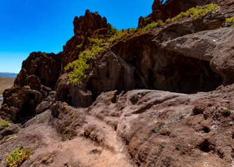 caves from the prehispanic era in the canary islands home to its ancient cave dwellers