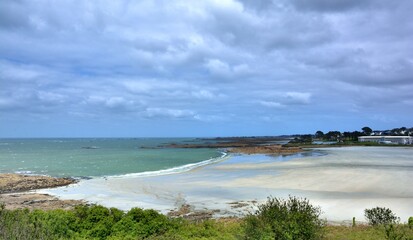 The beautiful beach of Trestel in Brittany. France