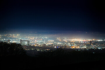 Fototapeta na wymiar sheffield skyline at night
