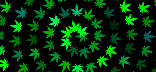black background with marijuana
