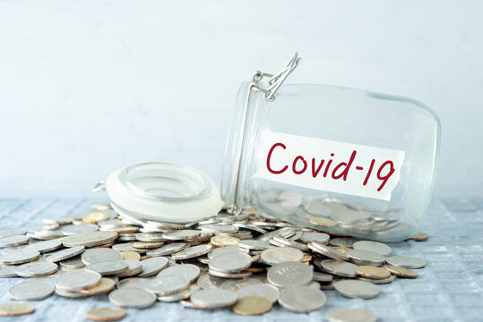 Money Jar With Covid19 Label