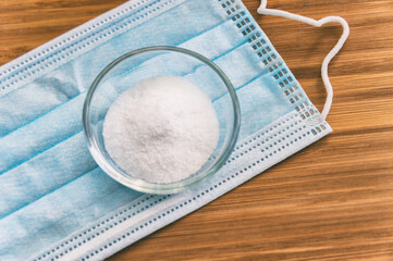 Covid-19 face mask and salt