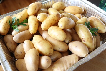 potatoes in a basket
