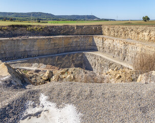 quarry scenery at summer time
