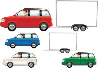 Naklejka premium Autos and trailers