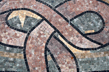 Mosaic floor decorative pattern