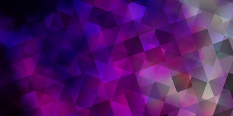 Obraz premium Light Purple, Pink vector template with crystals, squares.