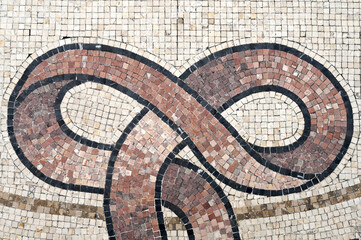 Mosaic floor decorative pattern