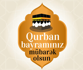 Qurban bayramınız mübarək olsun. translate: eid al adha mubarak 