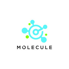 molecule initial Letter E Logo design , Lab Logo Design Element , Design Vector with Dots. - VECTOR