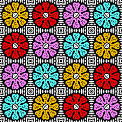 Tile Vector Pattern Flower Lisbon Retro Old Tiles Mosaic