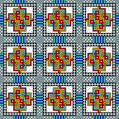 Obraz premium Portuguese style vector pattern texture background design