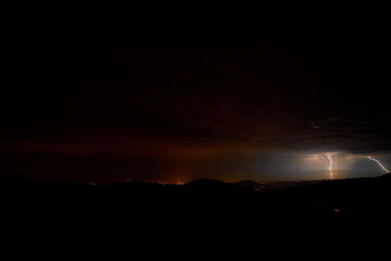 Lightning and clouds. Natural phenomenon was taken at Pokut Plateau, Karadeniz / Black Sea region / highlands of Turkey  