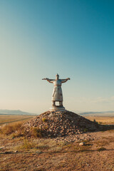 monument to a shepherd in the suburb of Kyzyl in Siberia