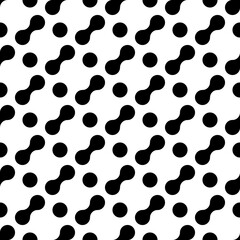 Circles, shapes seamless pattern. Geometrical print. Modern ornament. Dots, figures wallpaper. Geometric background. Contemporary backdrop. Digital paper, textile print, abstract image. Vector art.