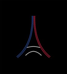 Eiffel Tower with Colours of French Flag.



Paris Eiffel Tower icon , Vector Illustration