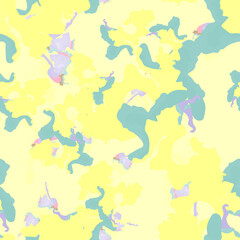 UFO camouflage of various shades of yellow, blue and violet colors