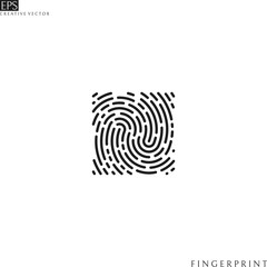 Human fingerprint. Vector illustration