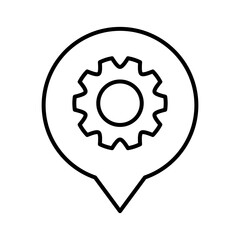 pin pointer locationwith gear line style