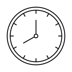 time clock hours isolated icon