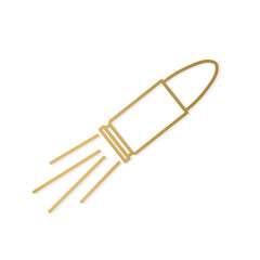 golden gun bullet icon- vector illustration