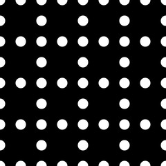 Dots seamless pattern. Circles ornament. Dot shapes motif. Circle forms backdrop. Rounds background. Dotted wallpaper. Digital paper, textile print, web design, abstract image. Vector illustration