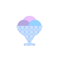 Ice cream in a vase. Vector illustration