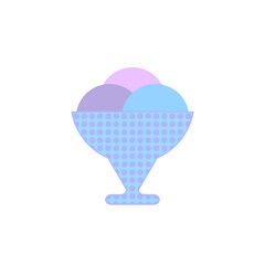 Ice cream in a vase. Vector illustration
