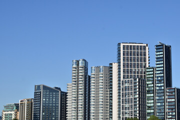 View of apartments and modern buildings