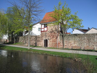 Fototapeta premium Stadtmauer Nordschulteich Bad Hersfeld