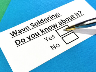 Questionnaire about electronics.
