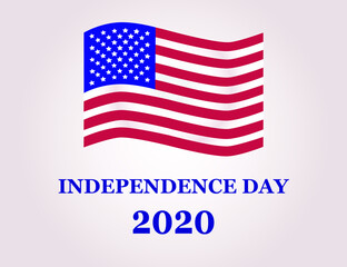 Independence day 2020 USA vector illustration. 4th of july  