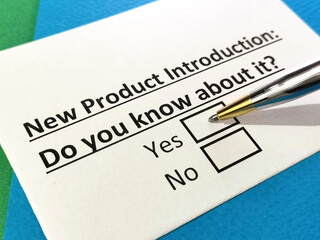 Obraz premium Questionnaire about electronics.