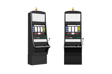 Slot machine mockup. 3D illustration