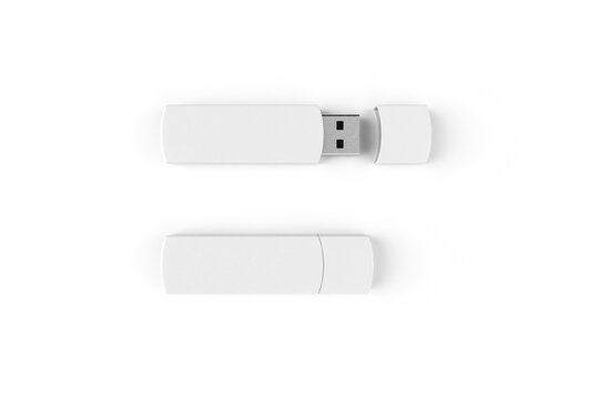 USB flash drive mockup. 3D illustration.