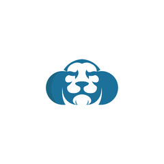Lion cloud vector logo template - Eps 10