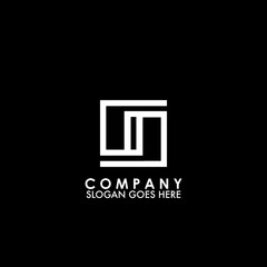Monogram Logo O initial letter looping linked square line shape design for business style design