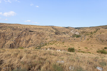 View from  the ruins of the Greek - Roman city Hippus - Susita located on the hills on the Golan Heights in northern Israel