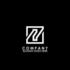Fototapeta premium Monogram Logo Z initial letter looping linked square line shape design for business style design