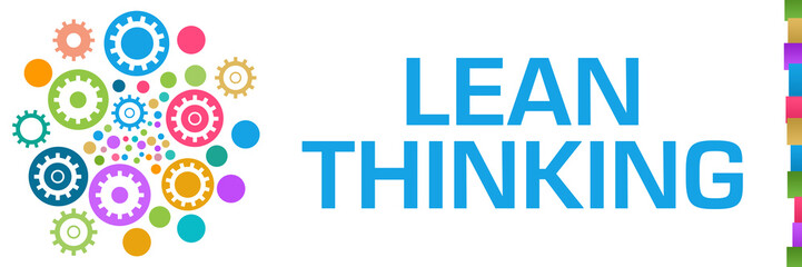 Lean Thinking Colorful Dots Circular Gears Left 