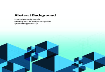 Fototapeta premium Abstract background Hexagon design blend,EPS10 design graphic concept with color blue. 