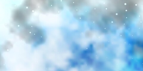 Light BLUE vector pattern with abstract stars. Modern geometric abstract illustration with stars. Pattern for new year ad, booklets.