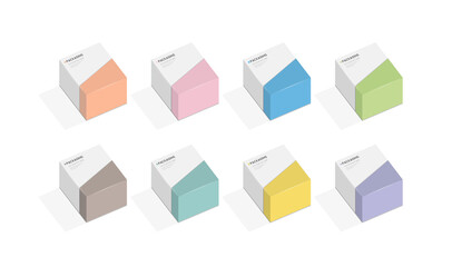 Box, packaging template for product vector design illustration.