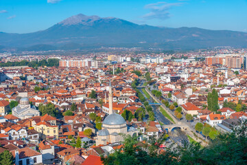 Aerial view of City of Prizren in Kosovo